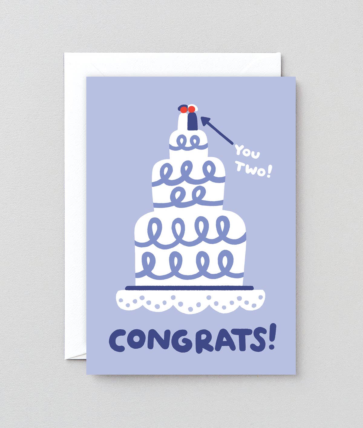 Wrap - CONGRATS WEDDING CAKE Grußkarte zur Hochzeit - ROSA ECK