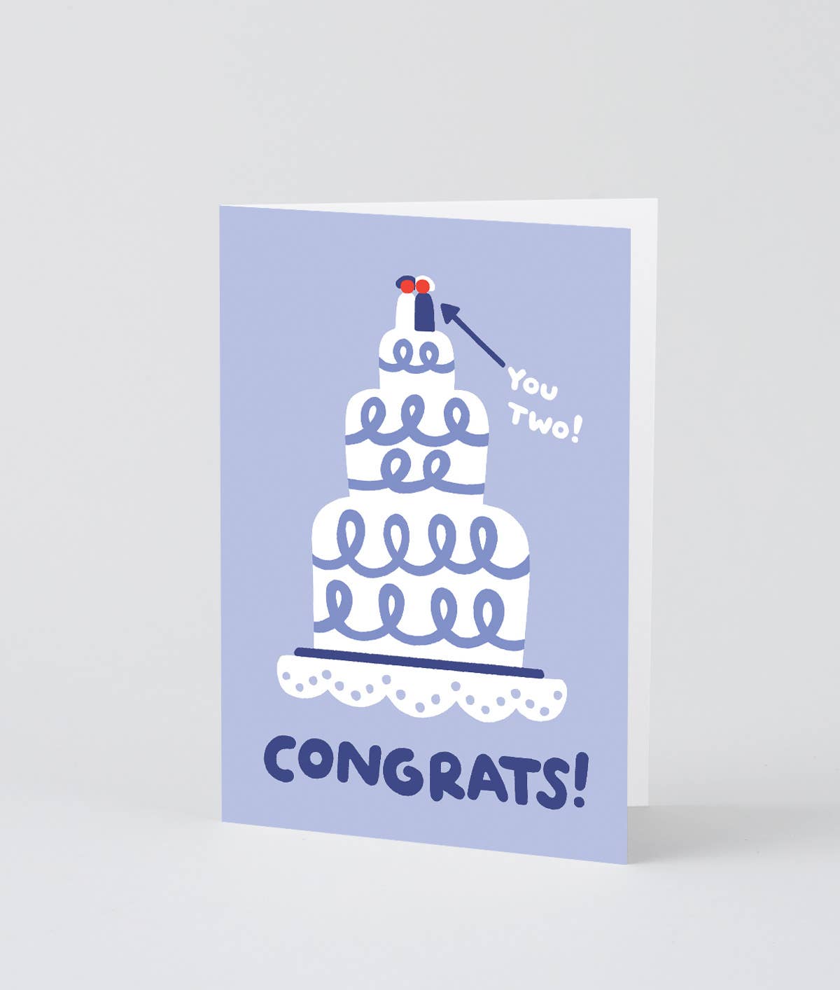 Wrap - CONGRATS WEDDING CAKE Grußkarte zur Hochzeit - ROSA ECK