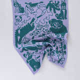 Wrap - DOGS DAY OUT Geschirrtuch | Lila/Grün - Geschirrtuch - ROSA ECK Concept Store