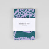 Wrap - DOGS DAY OUT Geschirrtuch | Lila/Grün - Geschirrtuch - ROSA ECK Concept Store
