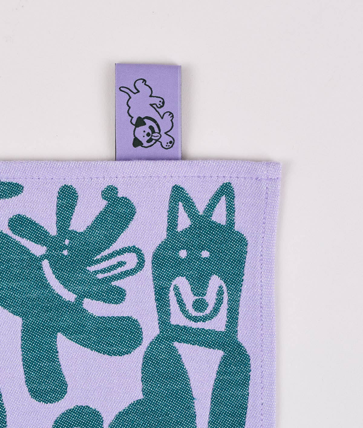 Wrap - DOGS DAY OUT Geschirrtuch | Lila/Grün - Geschirrtuch - ROSA ECK Concept Store