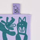 Wrap - DOGS DAY OUT Geschirrtuch | Lila/Grün - Geschirrtuch - ROSA ECK Concept Store