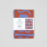 Wrap - FACES Geschirrtuch (50 × 70 cm) • Blue/Brown - ROSA ECK
