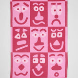 Wrap - FACES Geschirrtuch (50 × 70 cm) • Pink/Maroon - ROSA ECK