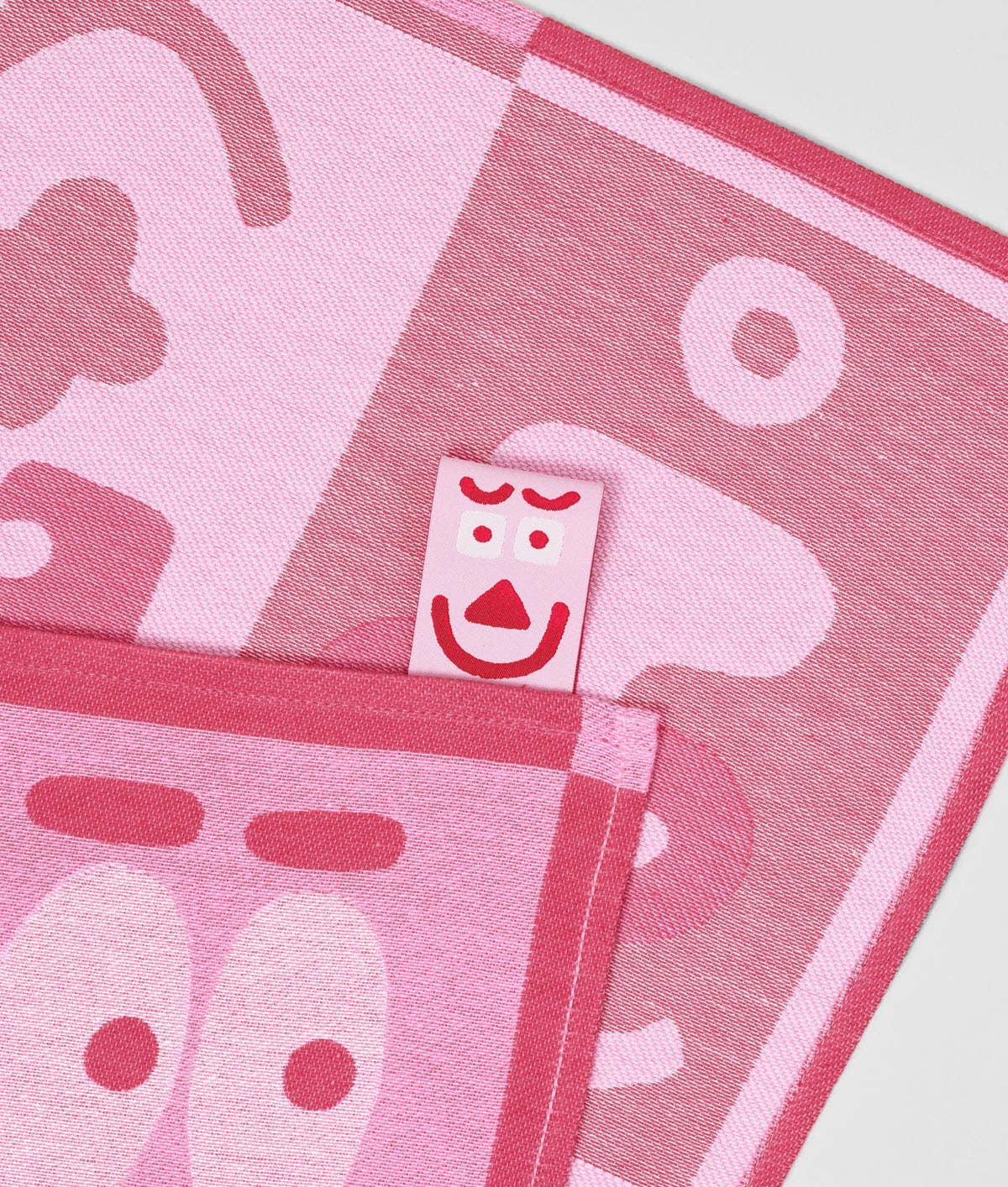 Wrap - FACES Geschirrtuch (50 × 70 cm) • Pink/Maroon - ROSA ECK