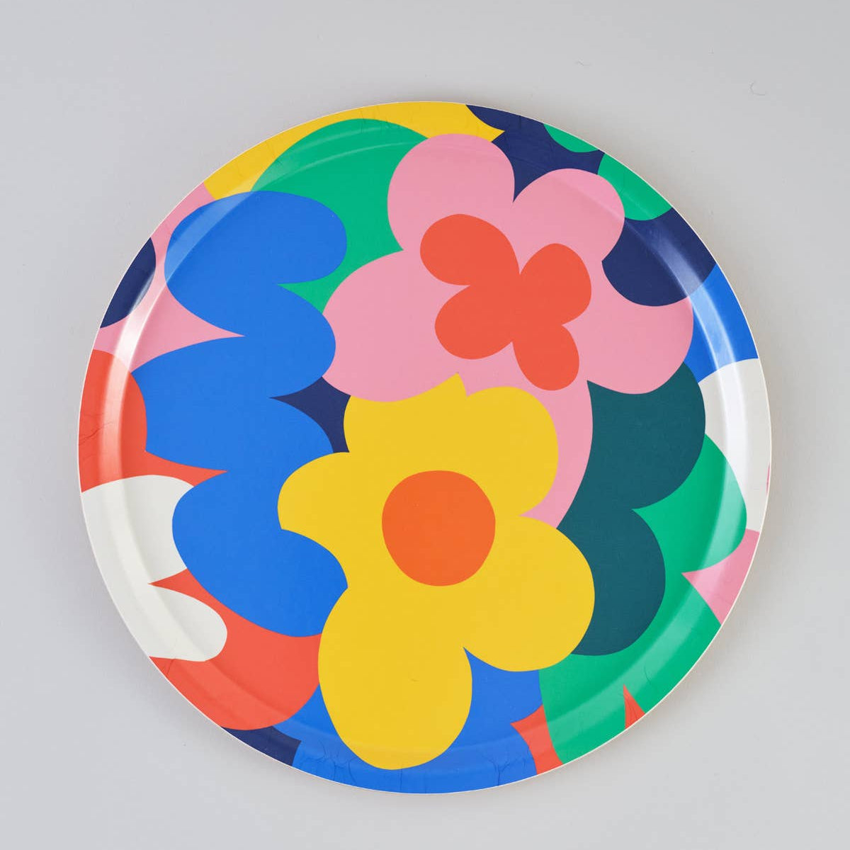 Wrap - FLORAL ABSTRACT Serviertablett rund - ROSA ECK - , ,