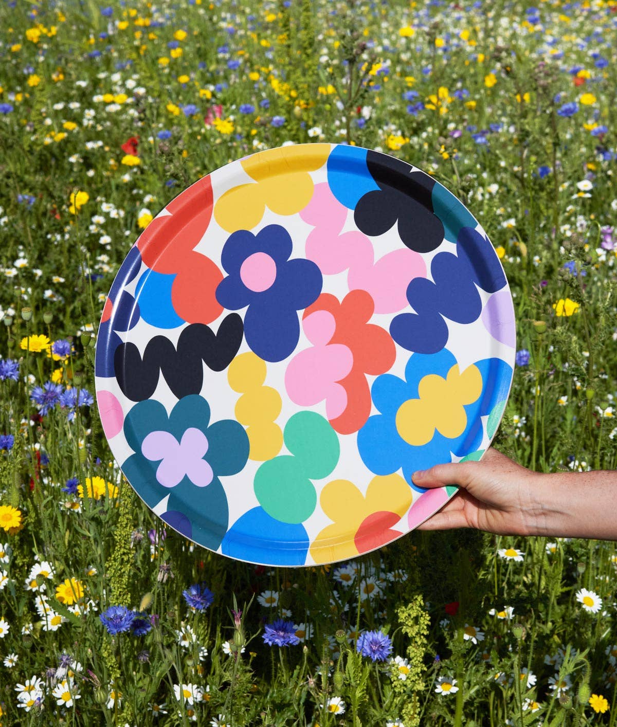Wrap - FLORAL BURST Serviertablett rund (⌀ 38 cm) - ROSA ECK