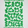 Wrap - FLOWERS AND SQUIGGLES Geschirrtuch (50 × 70 cm) • Green/Natural - ROSA ECK