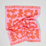 Wrap - FLOWERS AND SQUIGGLES Geschirrtuch (50 × 70 cm) • Pink/Warm Red - ROSA ECK