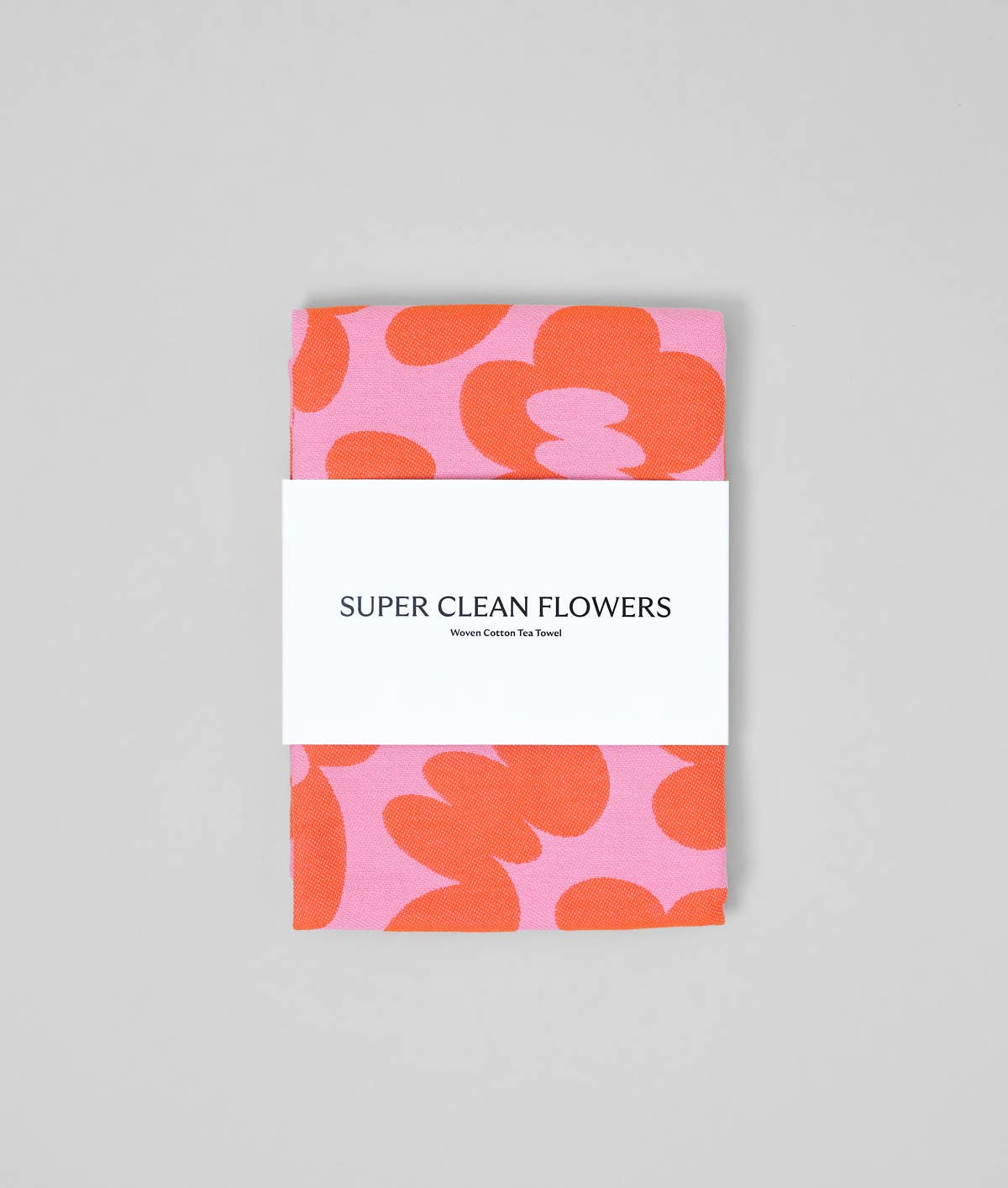 Wrap - FLOWERS AND SQUIGGLES Geschirrtuch (50 × 70 cm) • Pink/Warm Red - ROSA ECK