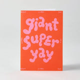 Wrap - GIANT SUPER YAY Grußkarte mit Prägung - Grußkarte - ROSA ECK Concept Store