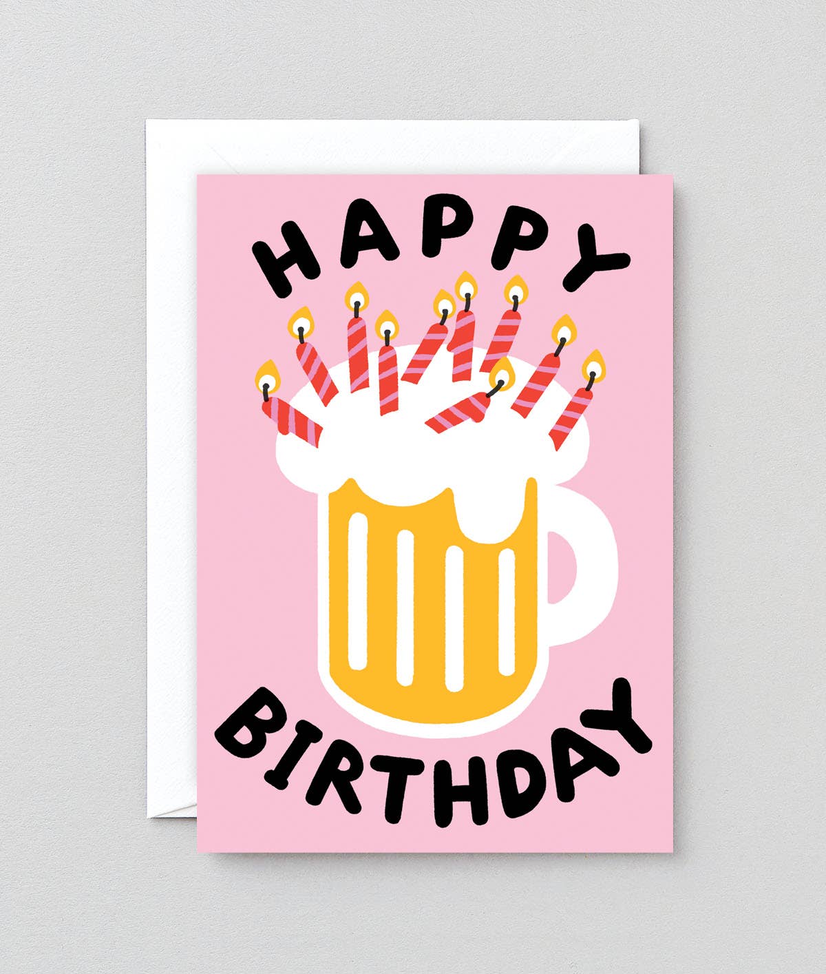 Wrap - HAPPY BIRTHDAY BEER Grußkarte zum Geburtstag - ROSA ECK