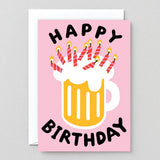 Wrap - HAPPY BIRTHDAY BEER Grußkarte zum Geburtstag - ROSA ECK