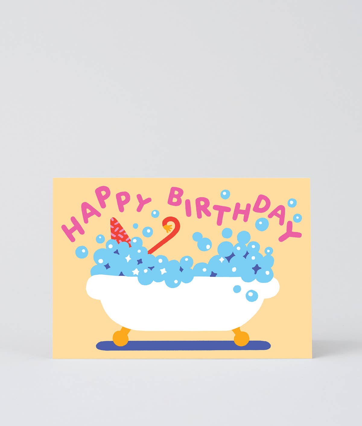 Wrap - HAPPY BIRTHDAY BUBBLE BATH Grußkarte zum Geburtstag - ROSA ECK