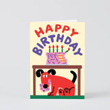 Wrap - HAPPY BIRTHDAY (DOG ATE THE CAKE) Geburtstagskarte - Grußkarte - ROSA ECK Concept Store