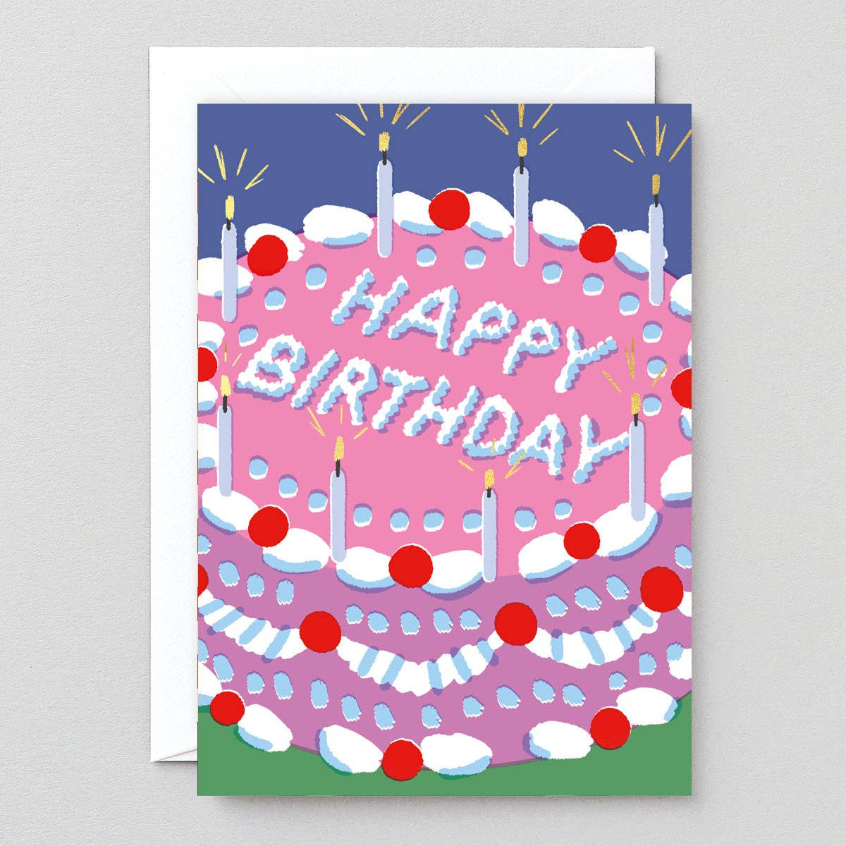 Wrap - HAPPY BIRTHDAY ICING CAKE Geburtstagskarte - ROSA ECK