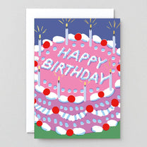 Wrap - HAPPY BIRTHDAY ICING CAKE Geburtstagskarte - ROSA ECK