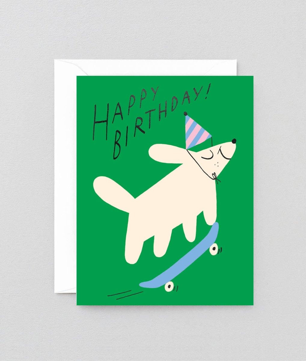 Wrap - HAPPY BIRTHDAY SKATEBOARD Geburtstagskarte für Kinder - Grußkarte - ROSA ECK Concept Store