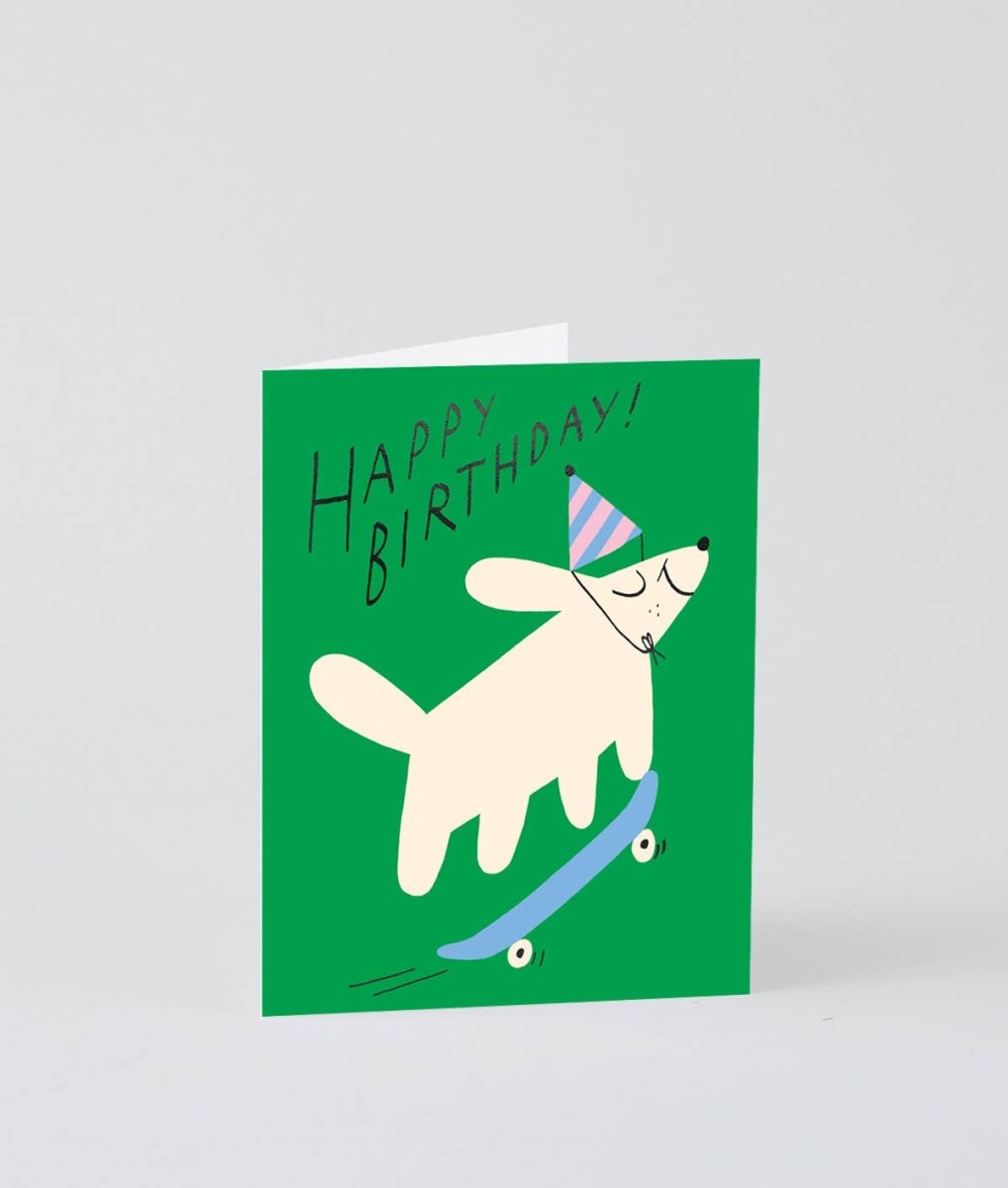 Wrap - HAPPY BIRTHDAY SKATEBOARD Geburtstagskarte für Kinder - Grußkarte - ROSA ECK Concept Store