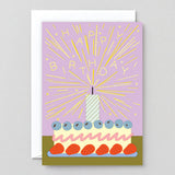 Wrap - HAPPY BIRTHDAY SPARKLER Grußkarte zum Geburtstag - ROSA ECK