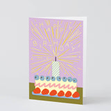 Wrap - HAPPY BIRTHDAY SPARKLER Grußkarte zum Geburtstag - ROSA ECK