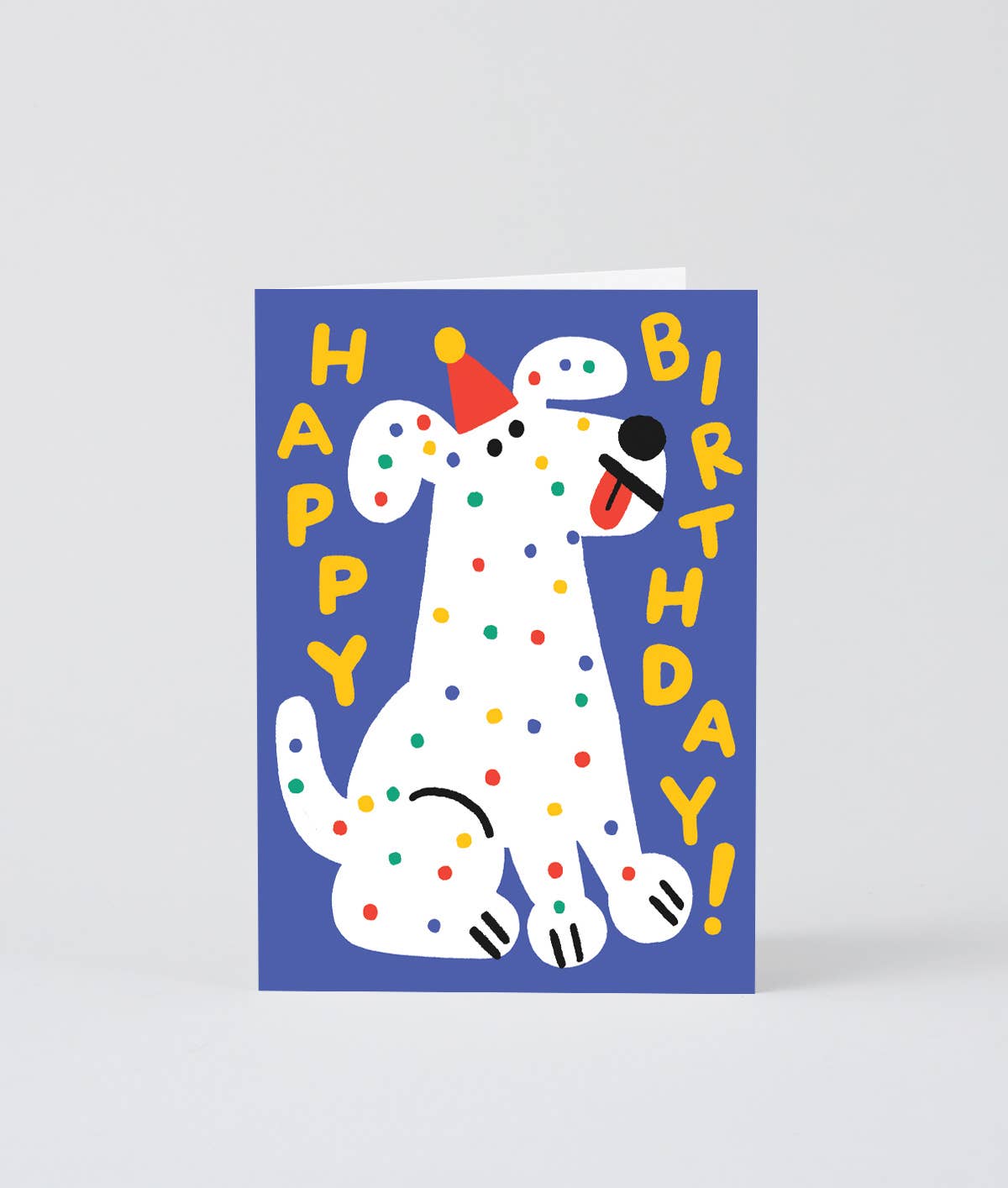 Wrap - HAPPY BIRTHDAY SPOTTY DOG Grußkarte zum Geburtstag - ROSA ECK