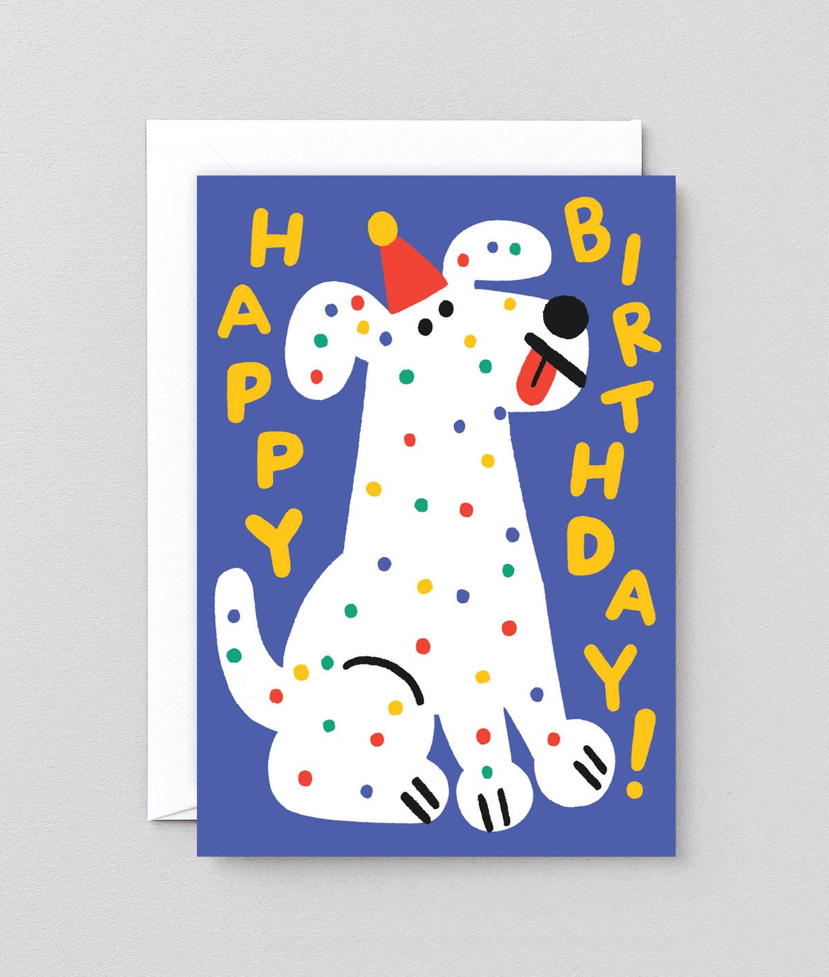 Wrap - HAPPY BIRTHDAY SPOTTY DOG Grußkarte zum Geburtstag - ROSA ECK
