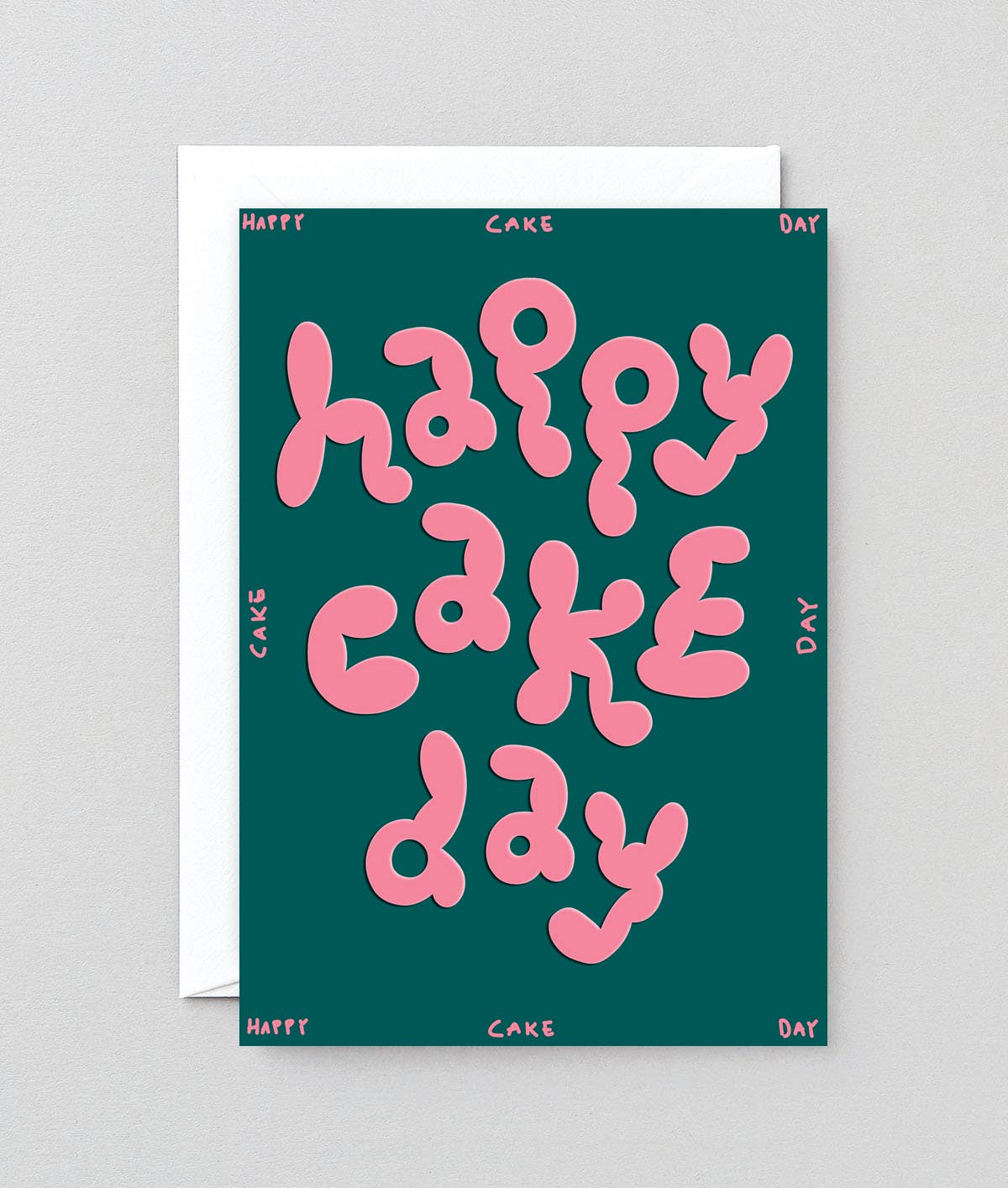 Wrap - HAPPY CAKE DAY Grußkarte mit Prägung - Grußkarte - ROSA ECK Concept Store