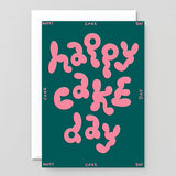 Wrap - HAPPY CAKE DAY Grußkarte mit Prägung - Grußkarte - ROSA ECK Concept Store