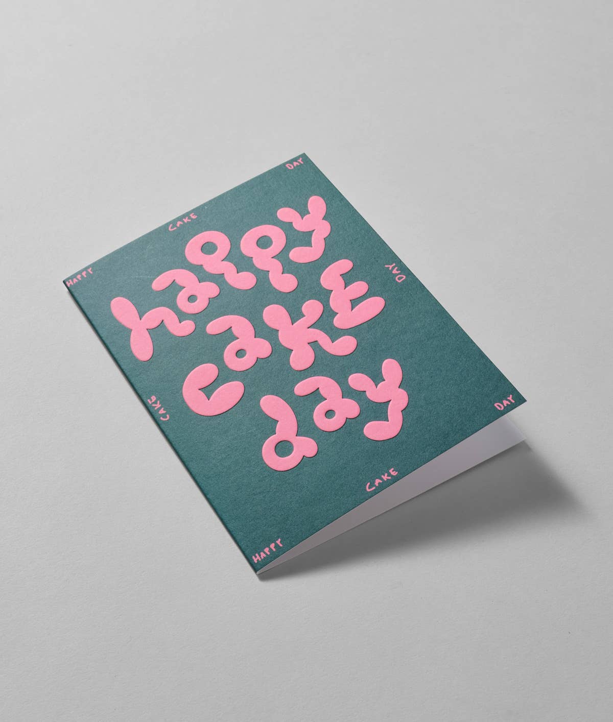 Wrap - HAPPY CAKE DAY Grußkarte mit Prägung - Grußkarte - ROSA ECK Concept Store