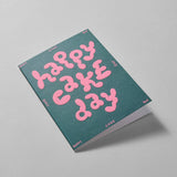 Wrap - HAPPY CAKE DAY Grußkarte mit Prägung - Grußkarte - ROSA ECK Concept Store