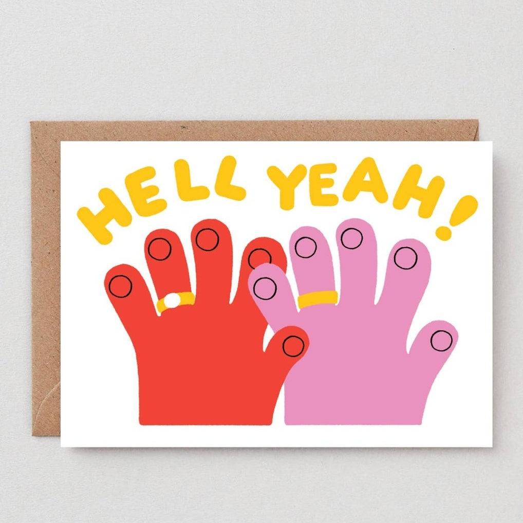 Wrap - HELL YEAH! Grußkarte - Grußkarte - ROSA ECK Concept Store