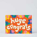 Wrap - HUGE CONGRATS Geprägte Geburtstagskarte - Grußkarte - ROSA ECK Concept Store