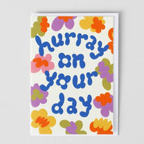 Wrap - HURRAY ON YOUR DAY Geprägte Geburtstagskarte - Grußkarte - ROSA ECK Concept Store