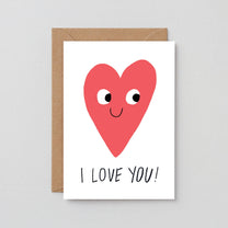 Wrap - I LOVE YOU Grußkarte zum Valentinstag - ROSA ECK