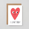 Wrap - I LOVE YOU Grußkarte zum Valentinstag - ROSA ECK