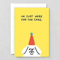 Wrap - I'M JUST HERE FOR THE CAKE Geburtstagskarte - Grußkarte - ROSA ECK Concept Store