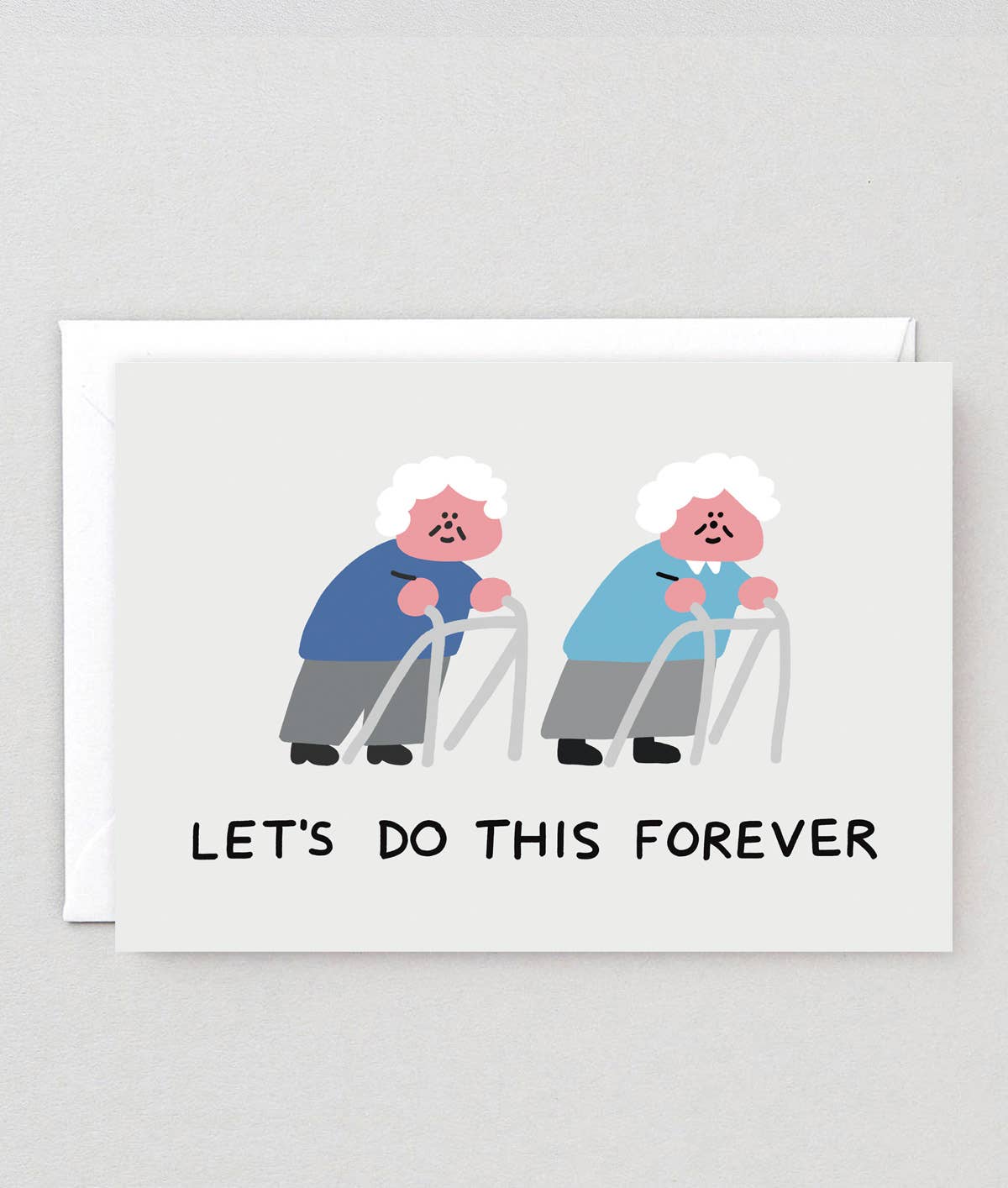 Wrap - LETS DO THIS FOREVER Grußkarte zur Hochzeit - ROSA ECK
