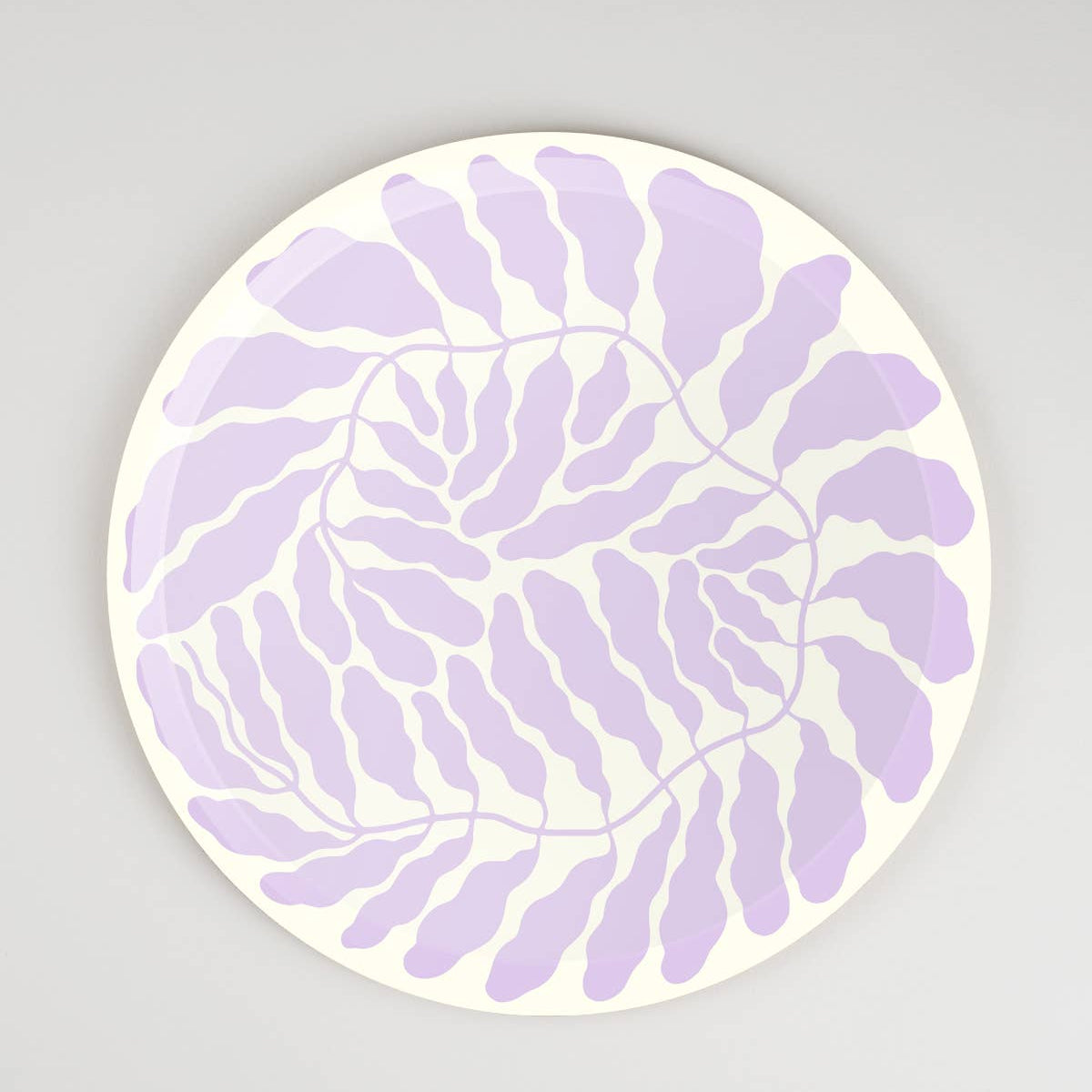 Wrap - LILAC LEAVES Serviertablett rund - ROSA ECK - Lila, ,