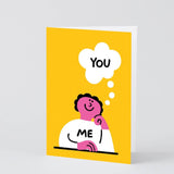 Wrap - ME THINKING ABOUT YOU Grußkarte - Grußkarte - ROSA ECK Concept Store