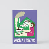 Wrap - NEW HOME CUP OF TEA Grußkarte zum Einzug - ROSA ECK
