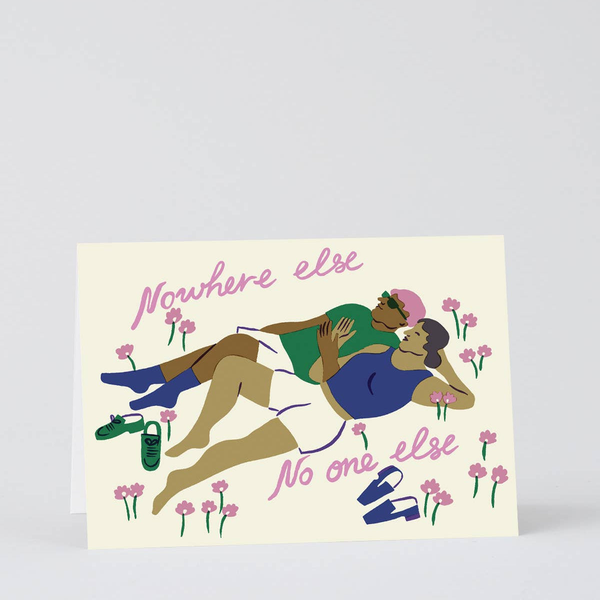 Wrap - NOWHERE ELSE NO - ONE ELSE Grußkarte - Grußkarte - ROSA ECK