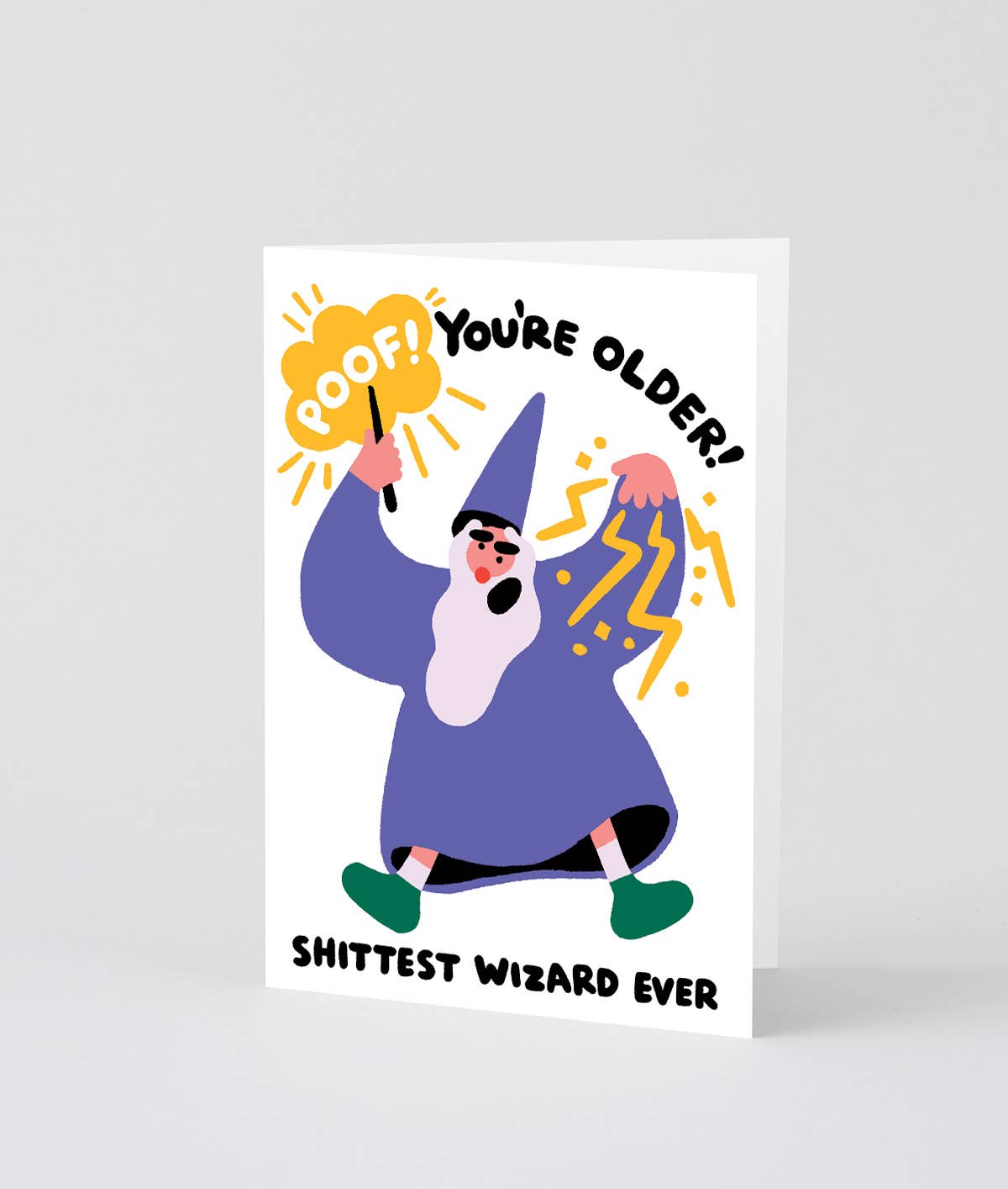 Wrap - POOF YOU'RE OLDER Grußkarte zum Geburtstag - ROSA ECK