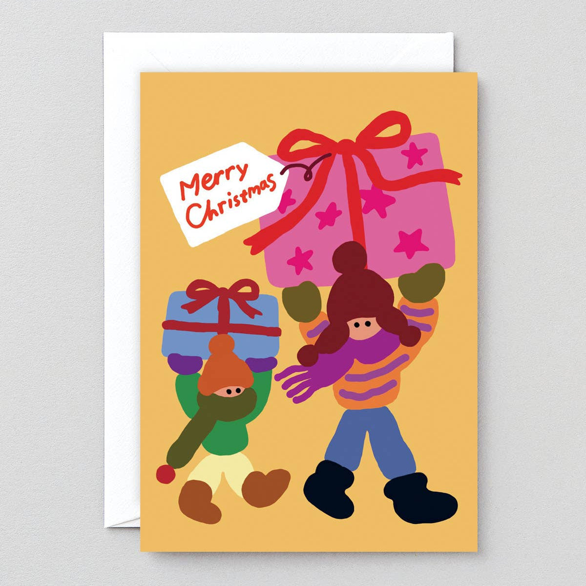 Wrap - PRESENT GIVER Weihnachtskarte - Grußkarte - ROSA ECK