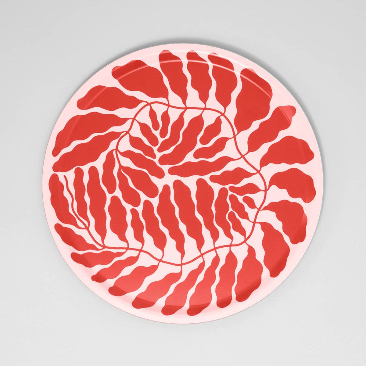 Wrap - RED LEAVES Großes rundes Serviertablett - Serviertablett - ROSA ECK Concept Store