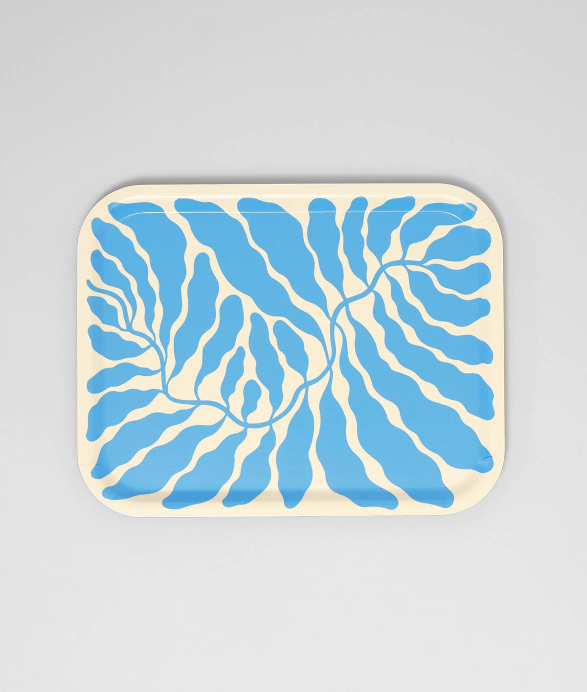 Wrap - SKY BLUE LEAVES Großes rechteckiges Serviertablett - Serviertablett - ROSA ECK Concept Store