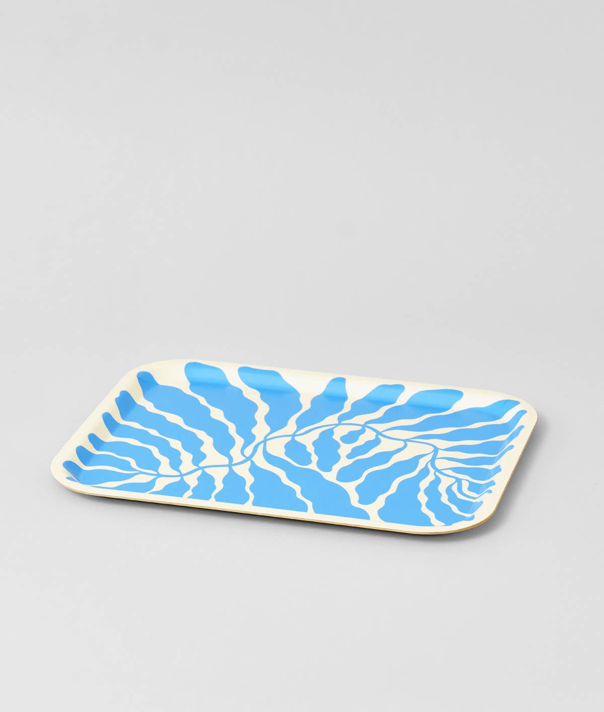 Wrap - SKY BLUE LEAVES Großes rechteckiges Serviertablett - Serviertablett - ROSA ECK Concept Store