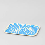 Wrap - SKY BLUE LEAVES Großes rechteckiges Serviertablett - Serviertablett - ROSA ECK Concept Store