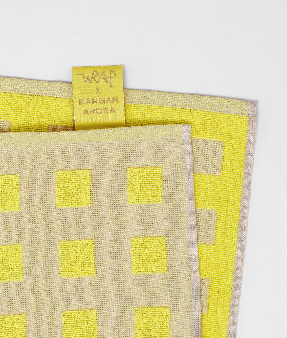 Wrap - SQUARES Geschirrtuch | Gelb/Beige - Geschirrtuch - ROSA ECK Concept Store