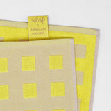 Wrap - SQUARES Geschirrtuch | Gelb/Beige - Geschirrtuch - ROSA ECK Concept Store